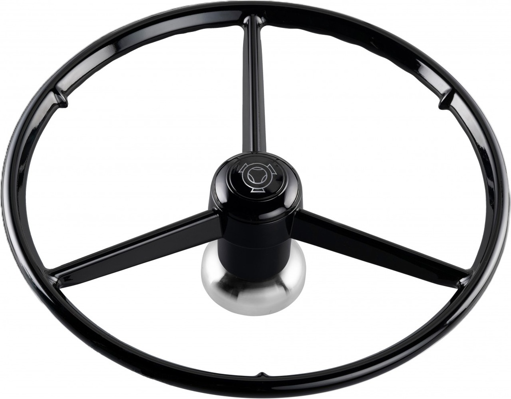 3-Spaaks Retro Stuur 53cm voor Scania R-Serie & NextGen | Zwart met Vabis Logo