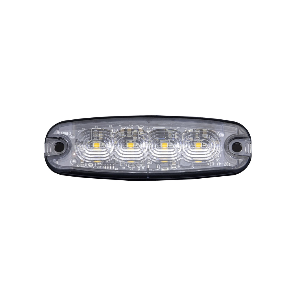 Cruise Light flitser 4 LED - helder glas - oranje LED