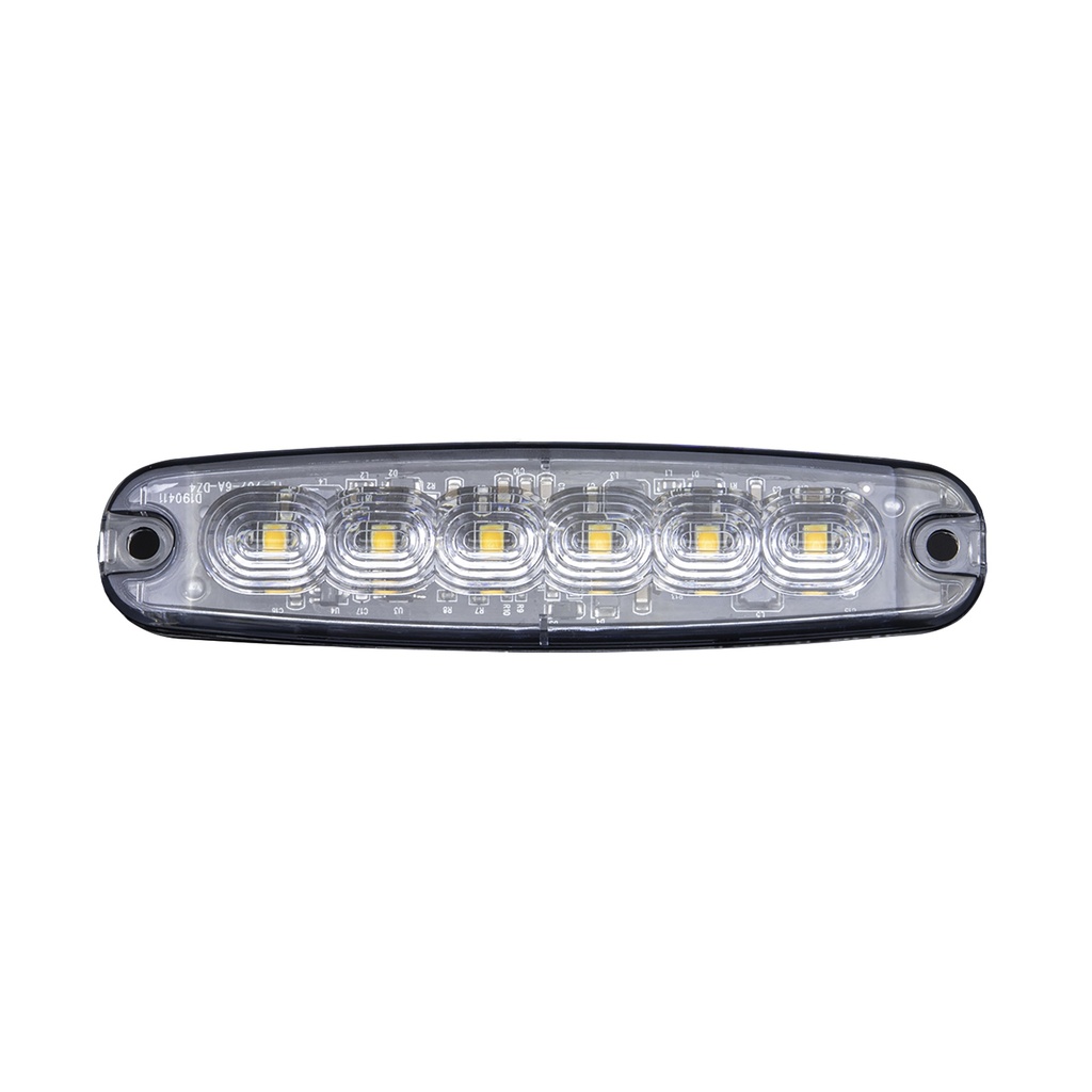 Cruise Light flitser 6 LED - helder glas - oranje LED