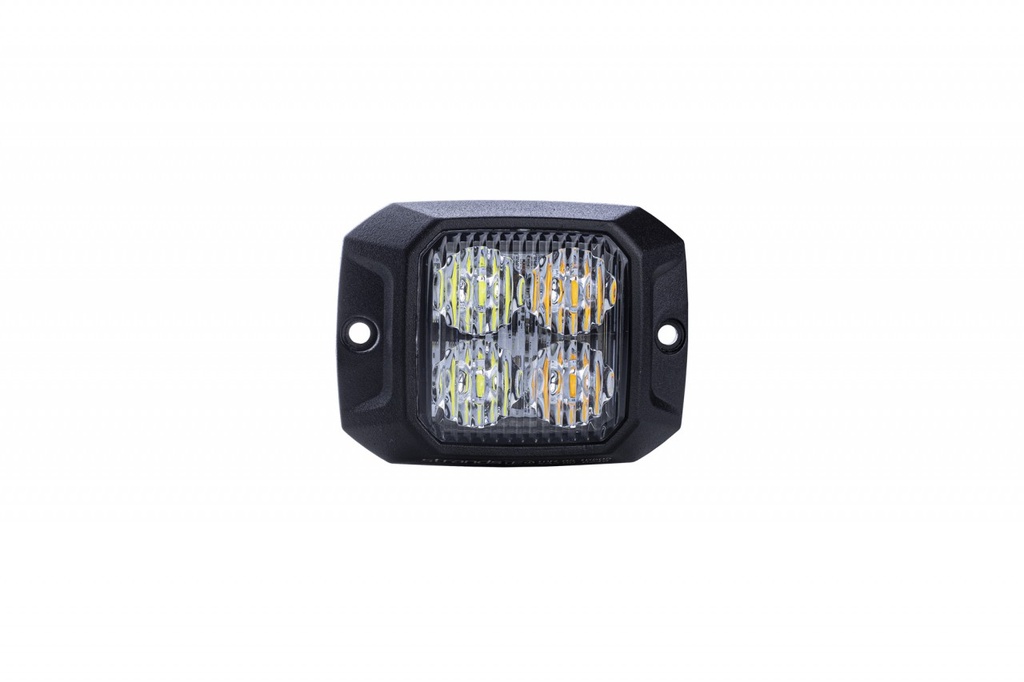 Flitser 4 Led, Duo Color Wit + Amber