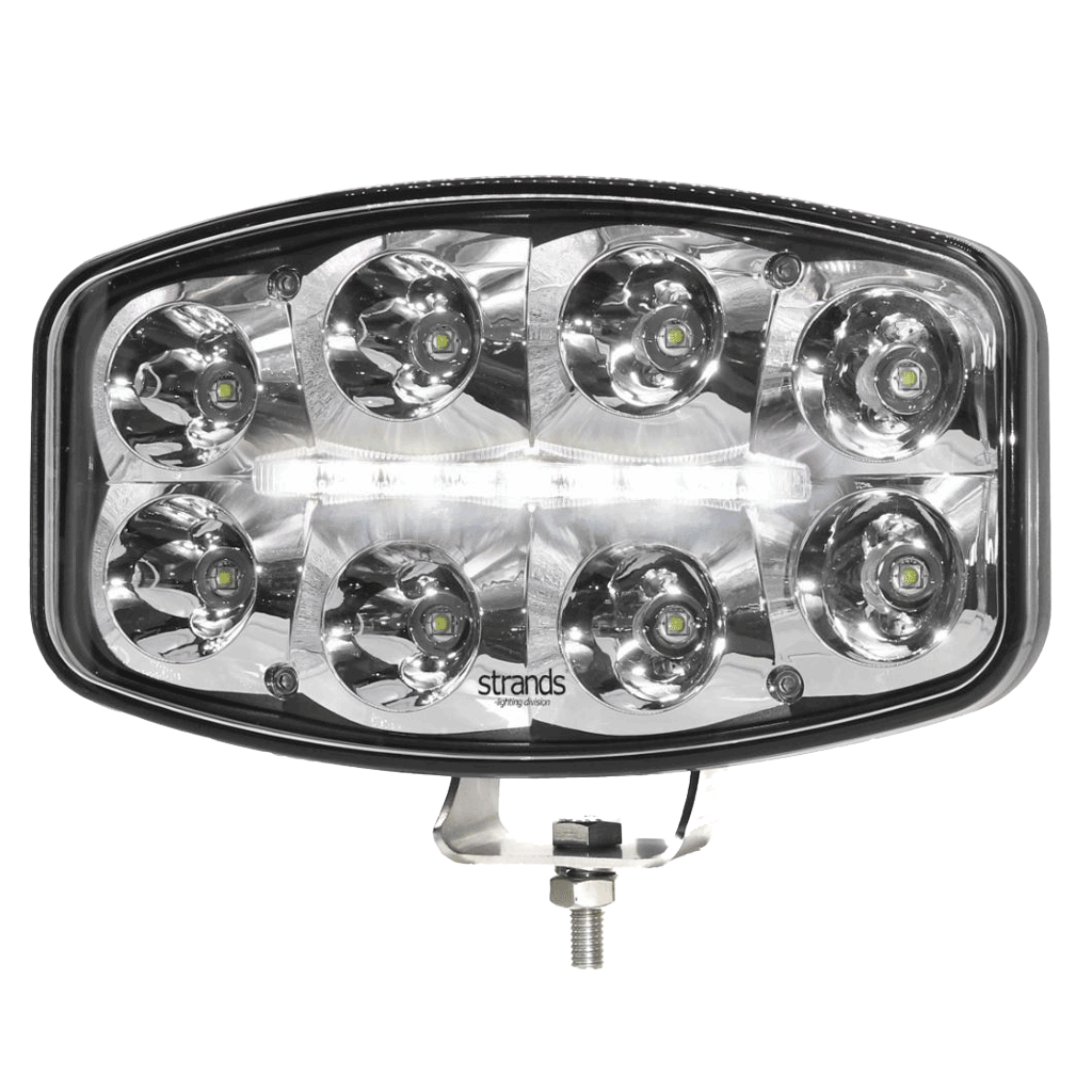 Delta driving light 9″ LED 12-48V DC, 80W, Strands
