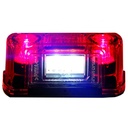 Kentekenplaatlicht/Positielicht  3 LED 12-24V - Rood
