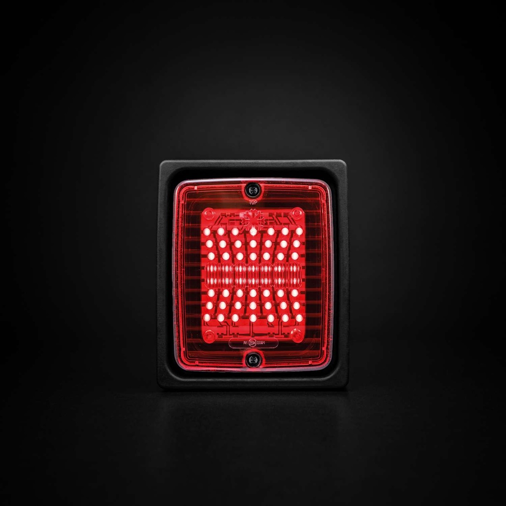 iZELED Blok Achterlicht  - Rood Glas