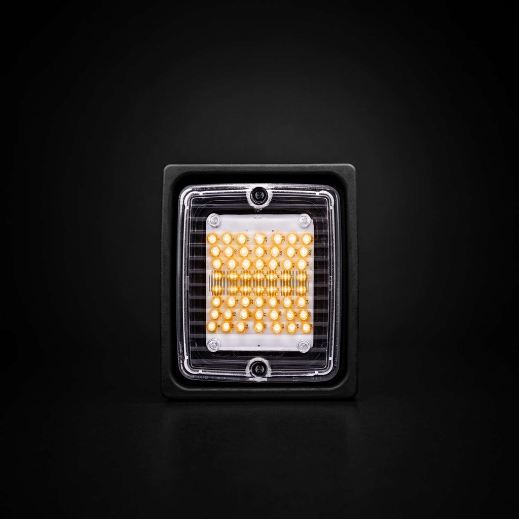 iZELED Blok Flitslamp Oranje Helder Glas