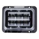 Stroboscooplamp 6x3W LED Vierkant Opbouw -  Amber