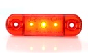Markeringslamp ROOD 85x26x12mm 3 led 12/24V