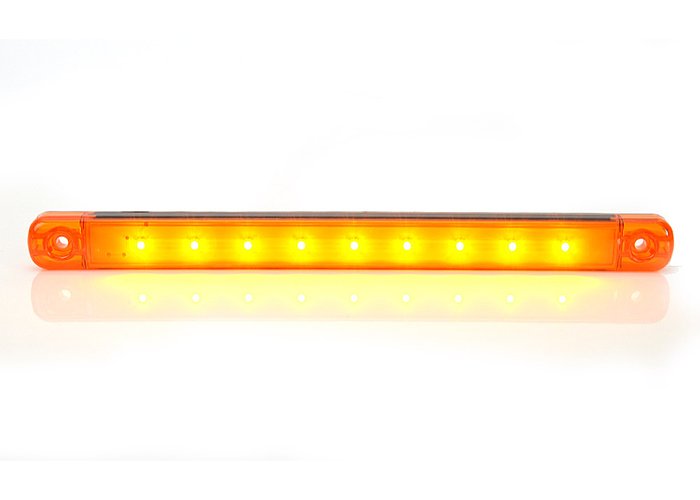 Led positielamp EXTRA DUN ORANJE 9LED 12-24v LxBxH 238x20,6x10,4mm