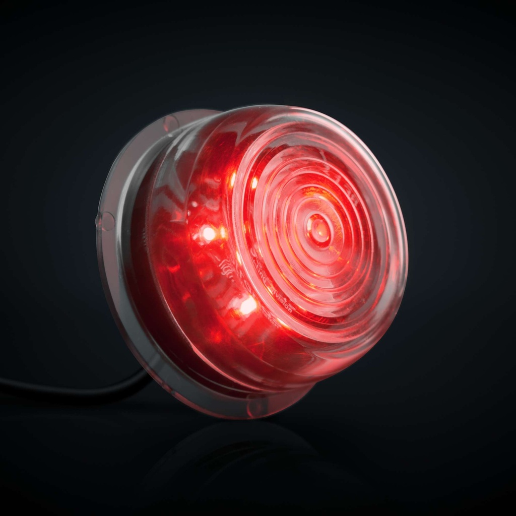 Viking 6 LED Unit Red | Clear Lens | 5m Cable