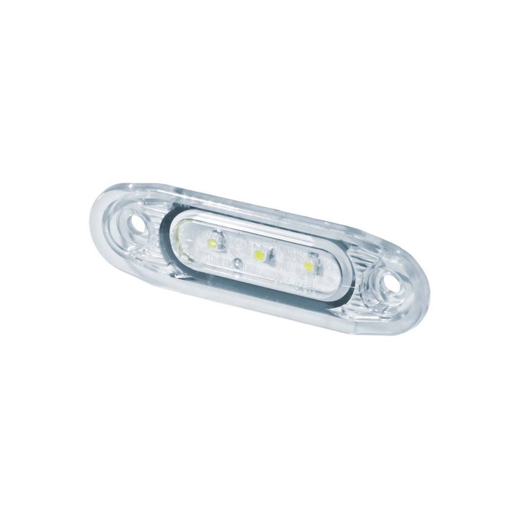 Postielamp wit LED 12/24V helder glas