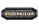 Flitser 12 LED, 12-24V Wit/Oranje gelijktijdig 132x45x10mm