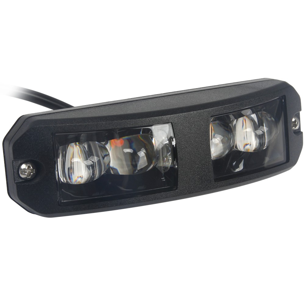 180° Curved LED Strobe Light 12-24V - Amber