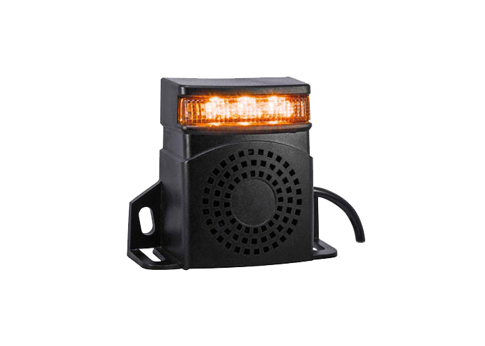 Achteruitrijalarm met oranje LED-flitser