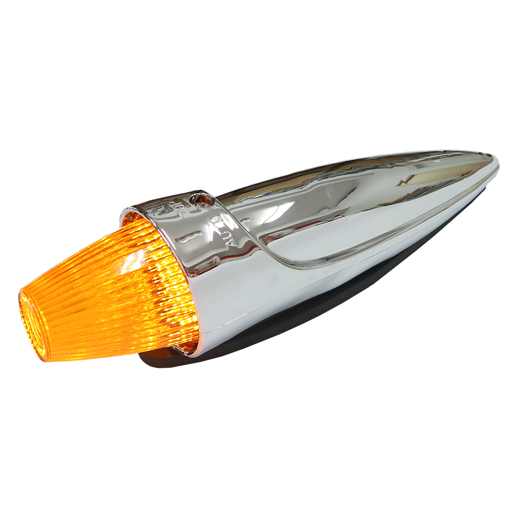 Toplamp LED Torpedo Chroom - Amber