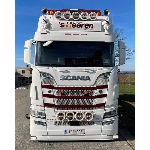 Bumper Spoiler for Scania NextGen with Low Bumper | Type 5 Short | 2x White Talmu