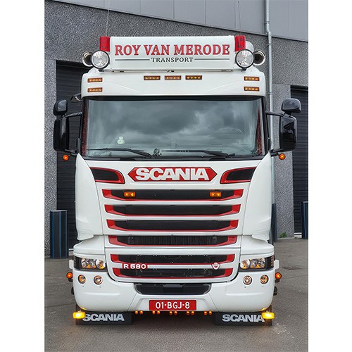 Zonneklep voor Scania Streamline 2013+ Topline | Type 3D | Vlak| 7 Lampgaten