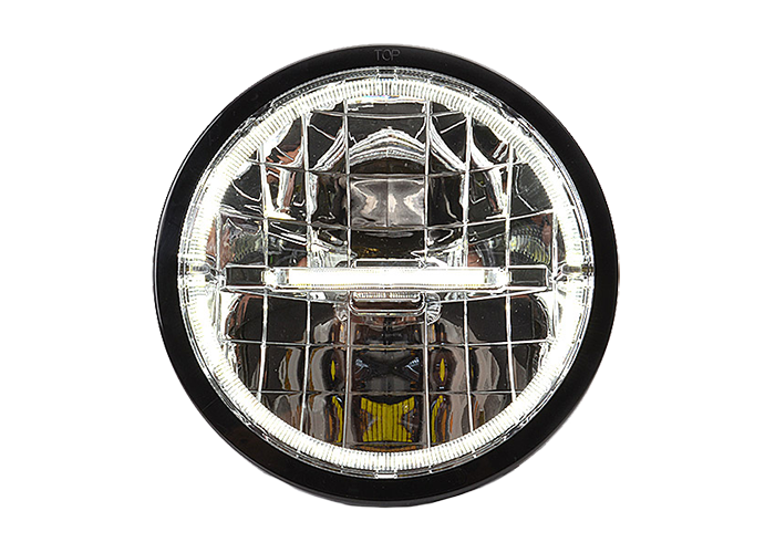 FULL LED verstraler rond 230mm 12/24v met ring en streep als stadslicht