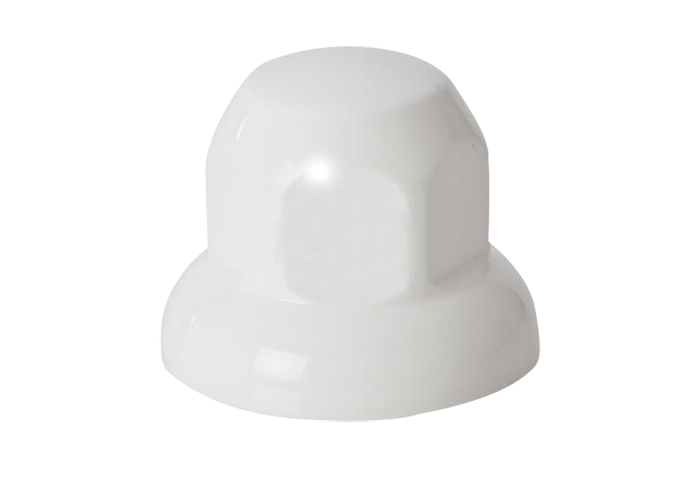 20-Pack Plastic Wheel Nut Covers White | Ø32mm