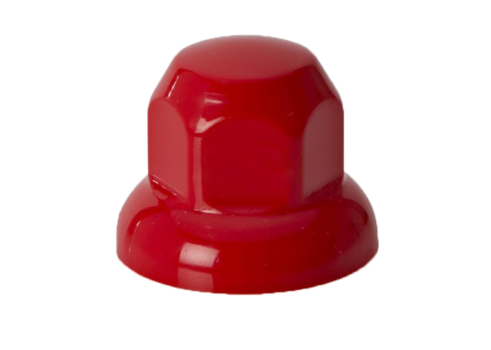 (33mm) Kunststof rode wielmoerdoppen (20 stuks)