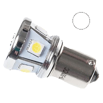 Set (2) BA15 LED met 8 SMD leds Wit