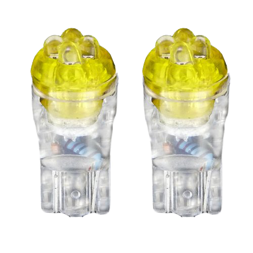 SET (2) WEDGE LED LAMPEN VOOR STADSLICHT (oranje)