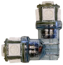 Set (2) wedge LED met 5 SMD leds blauw