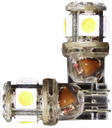 Set (2) wedge LED met 5 SMD leds wit