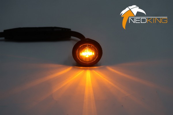 Positielicht Rond LED - Oranje Smoke Glas