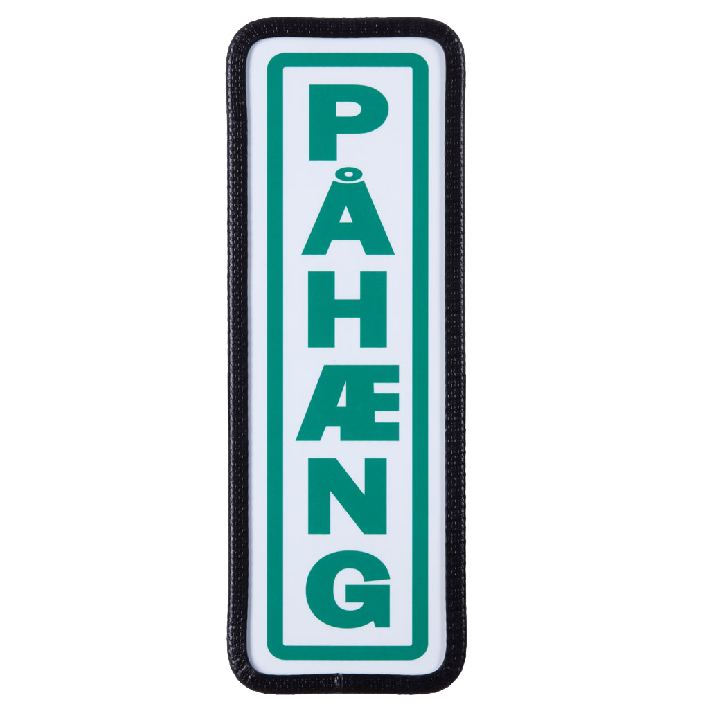 (GROEN) Pahaeng schildje met bevestiging