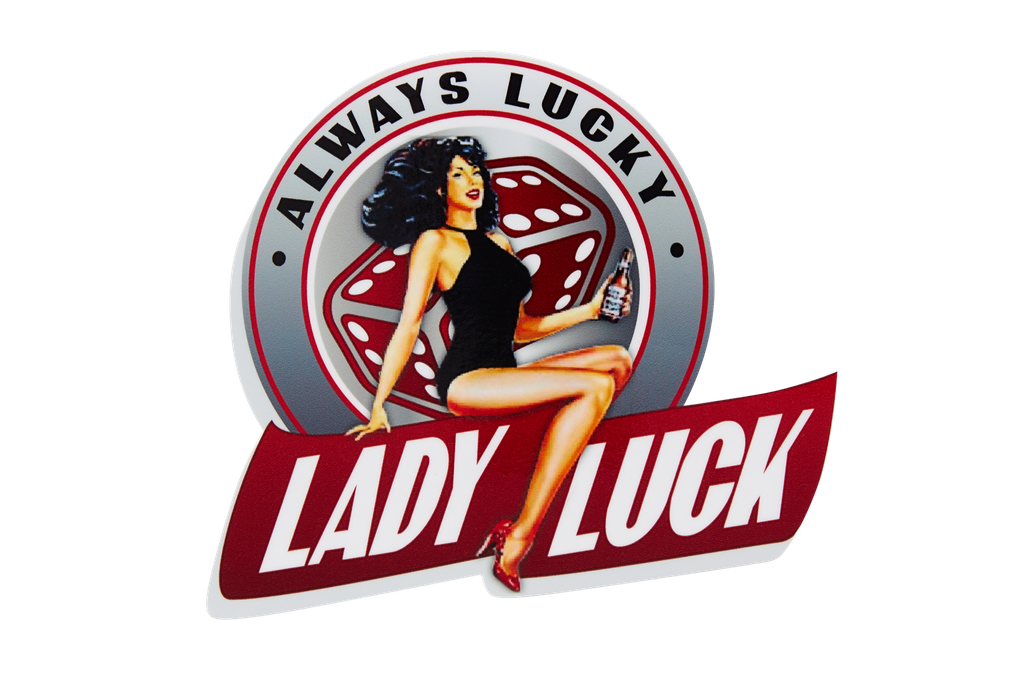 LADY LUCK  ALWAYS LUCKY STICKER