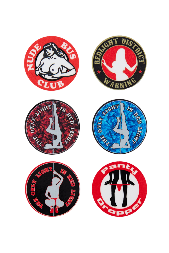REDLIGHT LADY STICKER SET 6 STUKS