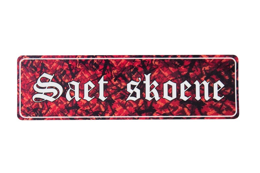 SAET SKOENE RED STICKER