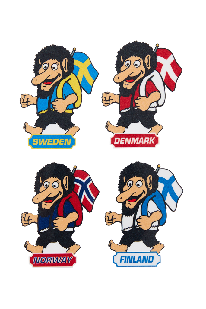 SCANDI TROLL STICKER SET 4 STUKS