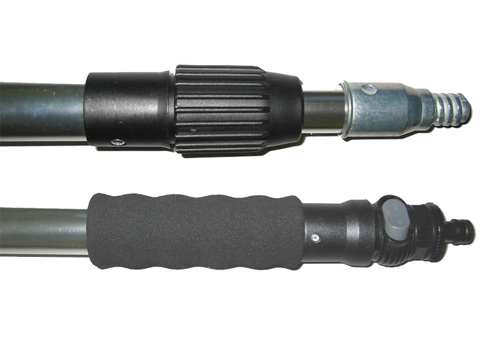 Telescopische borstelsteel uitschuifbaar met water doorvoer