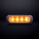 Dark Knight LED-flitser 4-LED Amber - Donkere Lens
