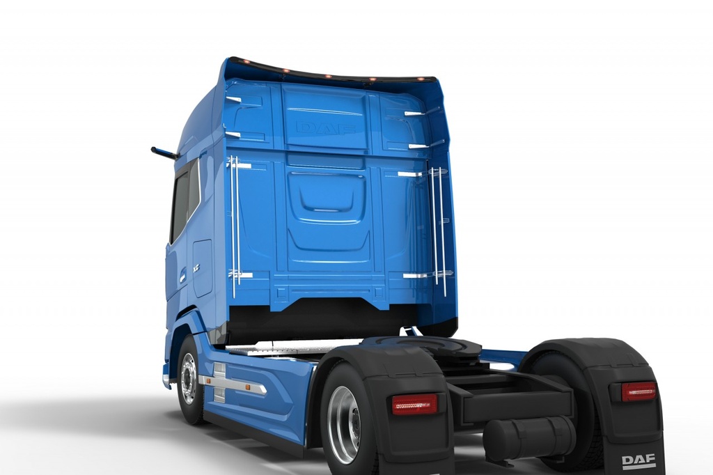 Zwarte (RVS) lichtstrip tbv dakspoiler voor DAF XG/XG+