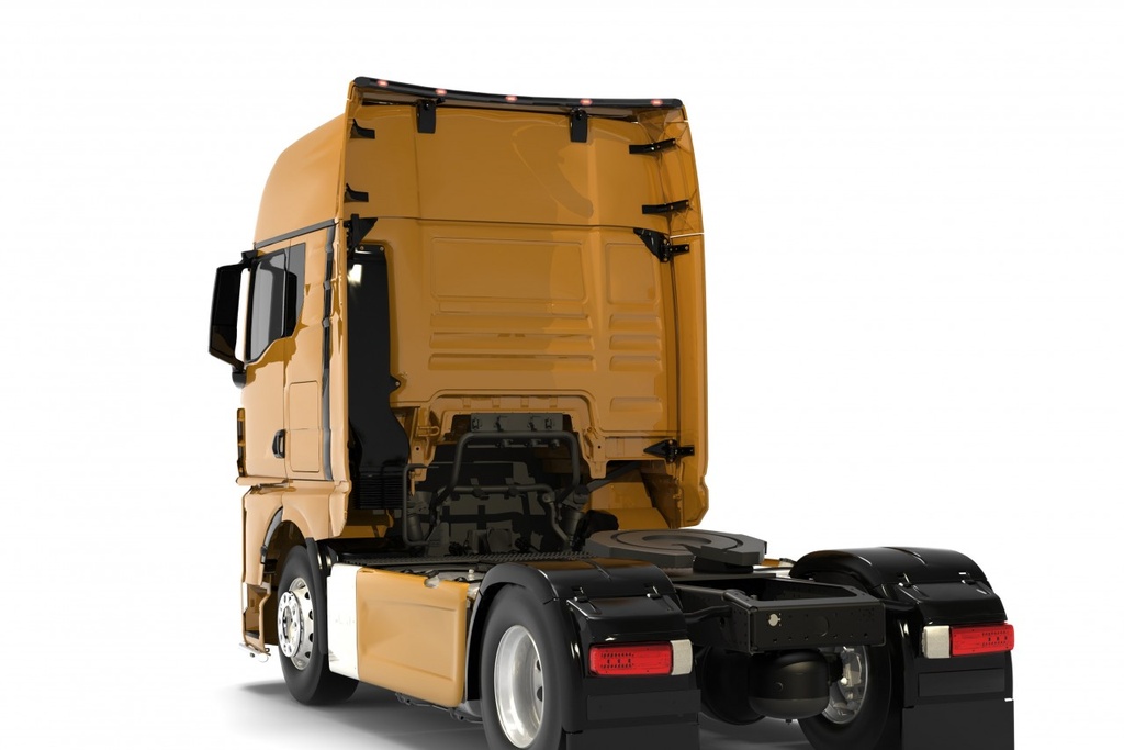 Stainless Steel Light Strip for Roof Spoiler MAN TGX GX | Black