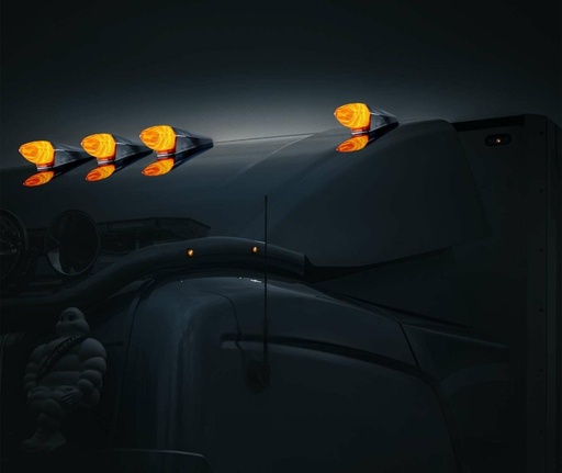 [2607850426] IZE LED Black Bullet Torpedo Roof Marker Light