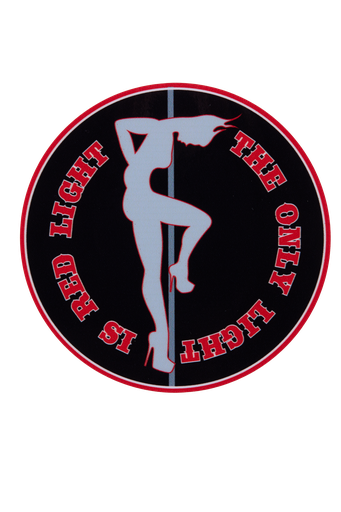 [500363] THE ONLY LIGHT IS RED LIGHT LAYING STICKER
