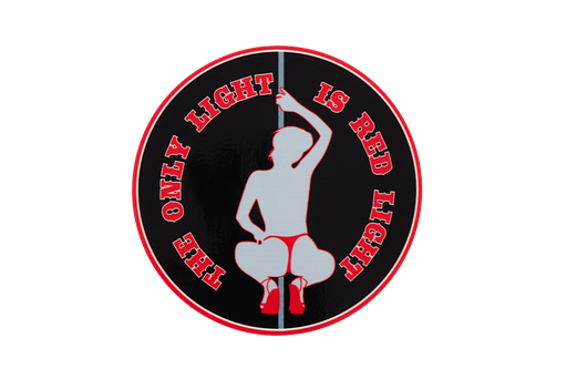 [500364] THE ONLY LIGHT IS RED LIGHT SITTING STICKER