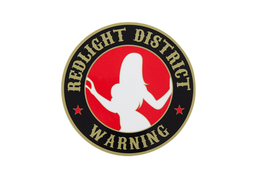 [500351] REDLIGHT DISTRICT WARNING STICKER