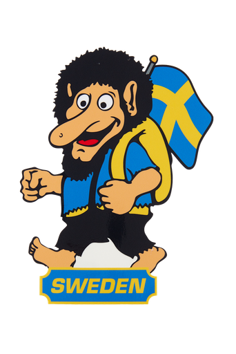 [500651] SWEDEN TROLL BLUE STICKER