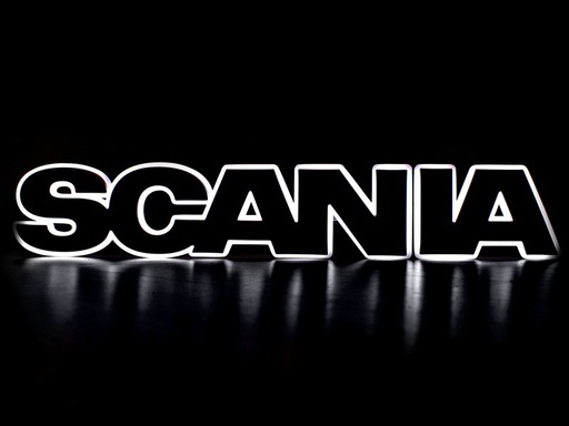 [2606240875W] Scania LED embleem voor Scania (grill) logo