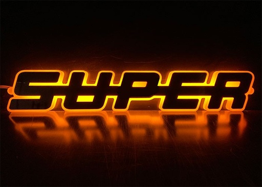 [2607SUPER-O] SUPER Logo LED 24V "Amber"