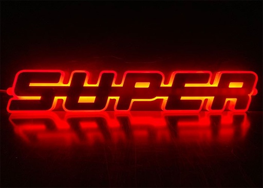 [2607SUPER-R] SUPER Logo LED 24V "Red"