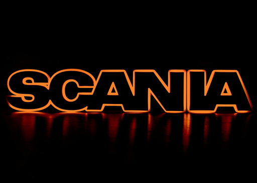 [2606240875O] LED Lightbase for Scania Grille logo | Amber
