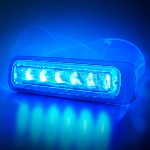 [2607850404B] Dark Knight Strobe Light Blue 6 LED Dark Lens 