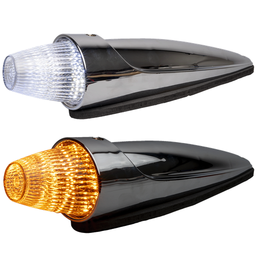[1100732AW-LED] Torpedo LED Roof Marker Light Chrome | Dual Color