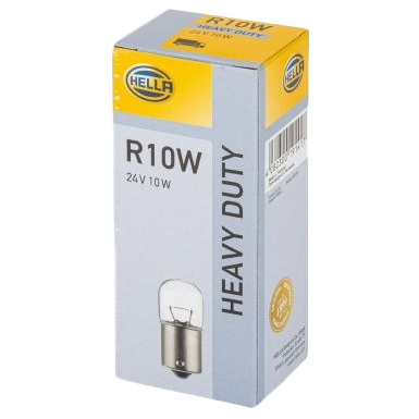 [2607015-10W] Hella R10W Ba15s Halogen Lamps 24V | Set of 10 Pieces
