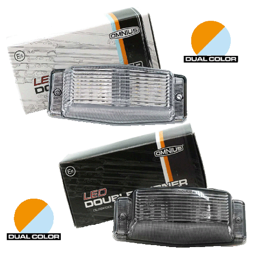 LED dubbelbrander 24V - Dual colour - smoked