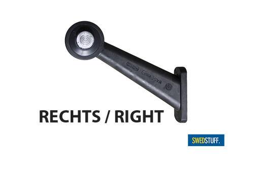 [2607808814] Swedstuff LED BREEDTELAMP LANG RECHTS ROOD / WIT